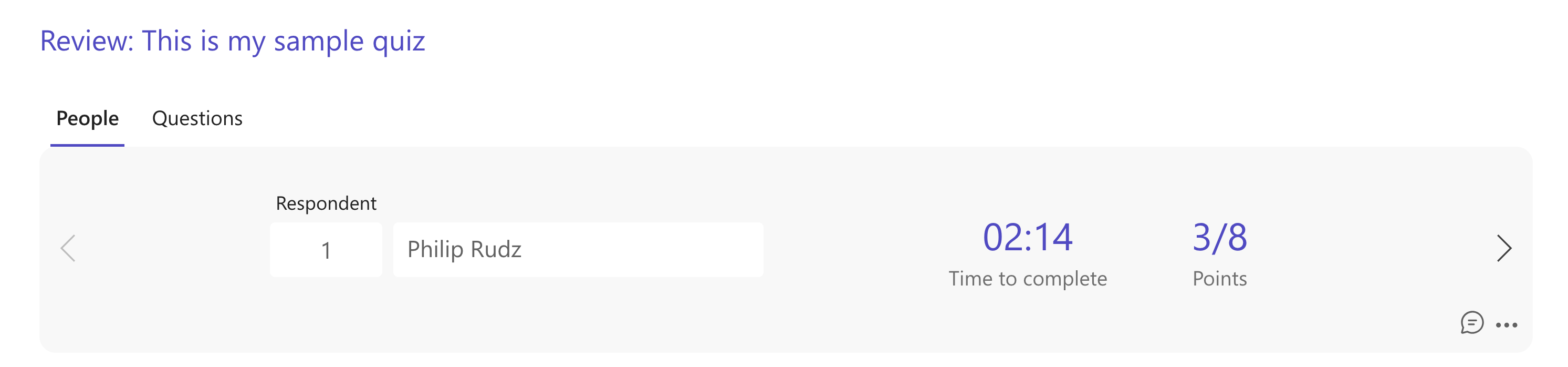 View responses button in MS Forms